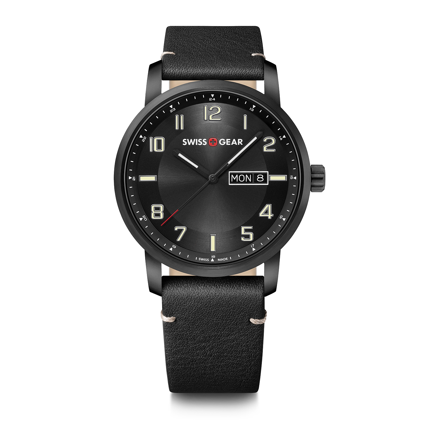 Herrenuhr schwarz Ø 42 mm