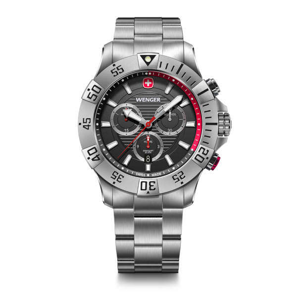 Chrono Herrenuhr silber Ø 43 mm