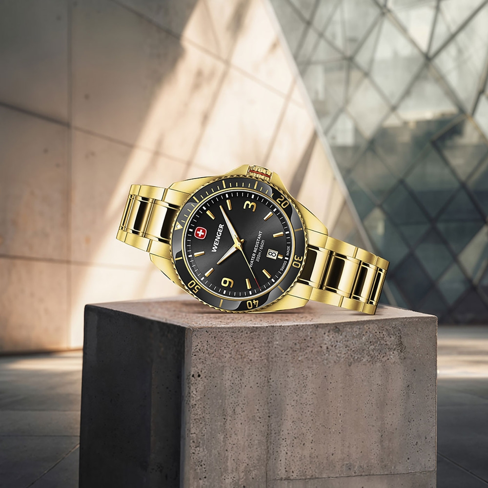 Herrenuhr goldfarben Ø 40 mm