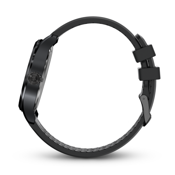 Herrenuhr schwarz, silikon Ø 43 mm