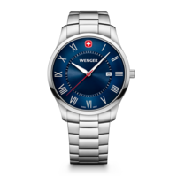 Herrenuhr silber-blau Ø 42 mm