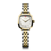 Damenuhr zweifarbig Ø 27 mm Eine zeitlose, klassische Uhr mit modernem Twist