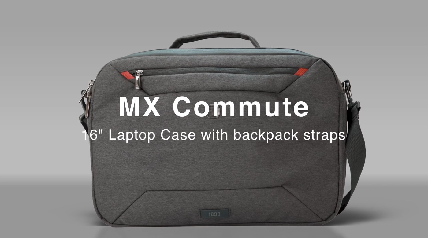 16 Zoll Laptop-Tasche mit Rucksackträgern