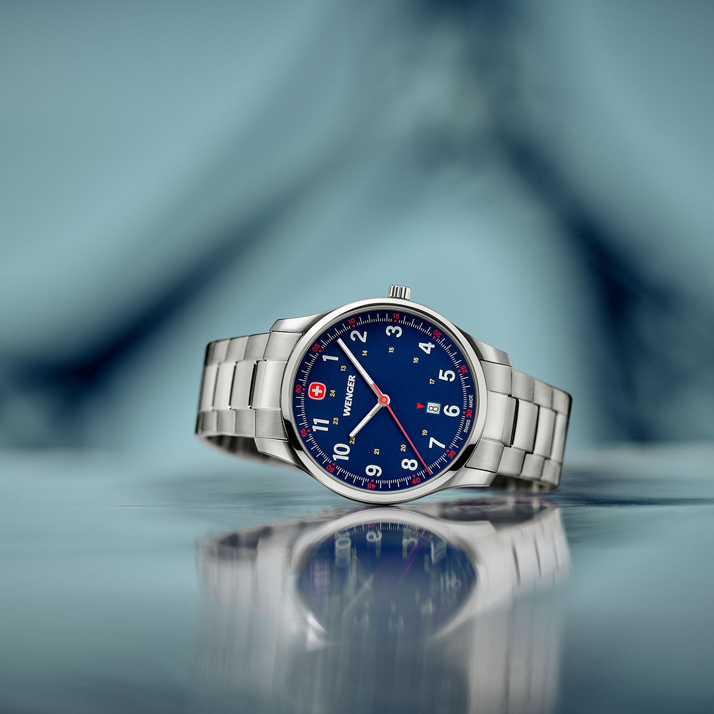 Herrenuhr blau Ø 42 mm
