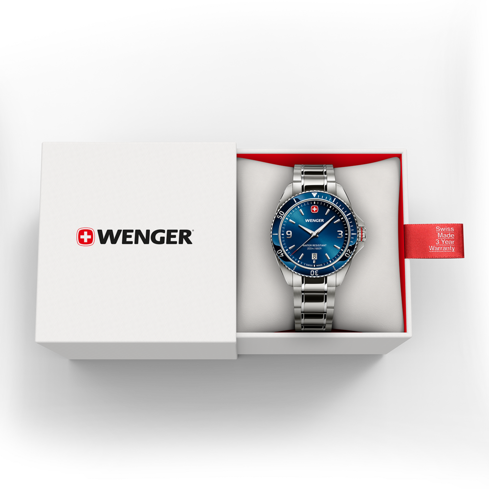 Herrenuhr blau-silber Ø 40 mm