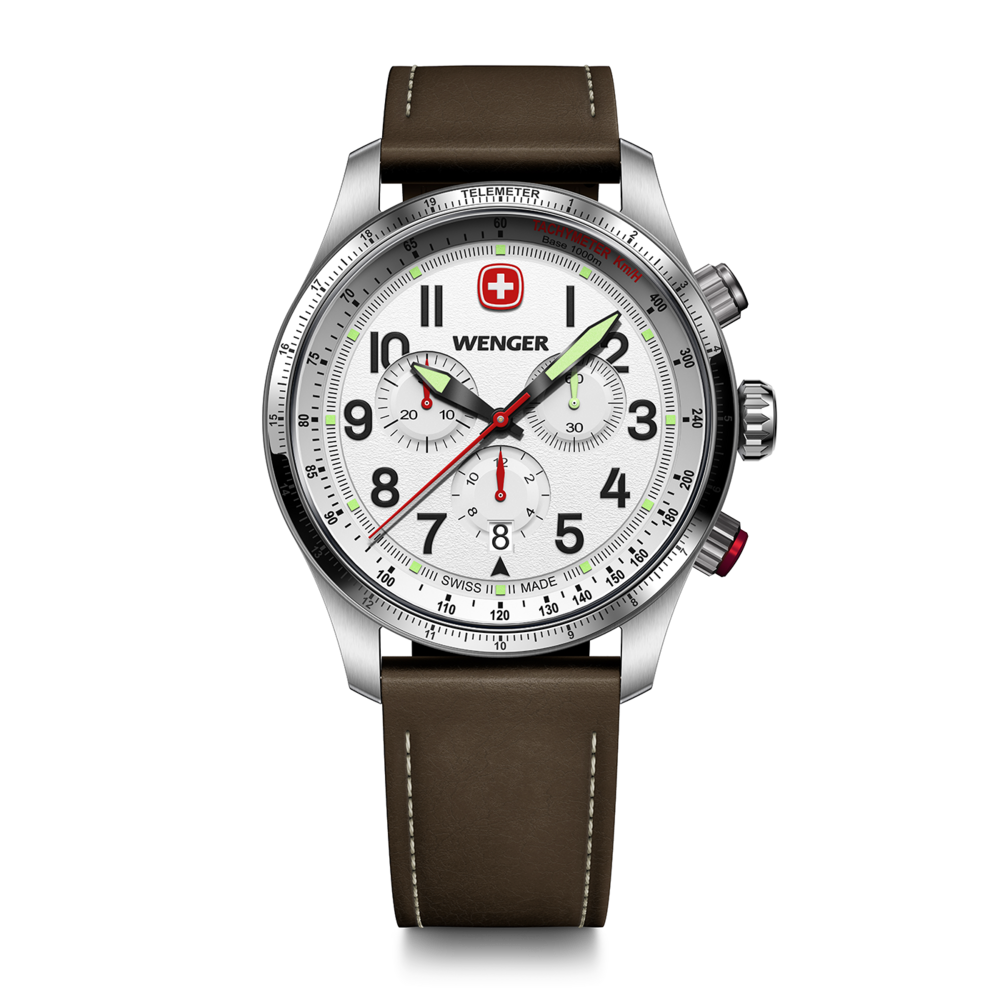 Chrono Herrenuhr braun-silber Ø 43 mm