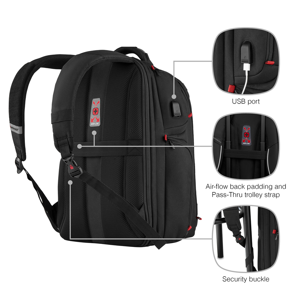 17,3 Zoll Gaming-Laptop-Rucksack mit Tablet-Fach