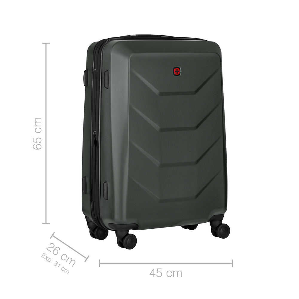 Mittelgroßer Schalenkoffer mit 4 Rollen, anthrazit