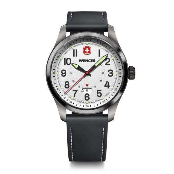 Herrenuhr schwarz-silber Ø 43 mm