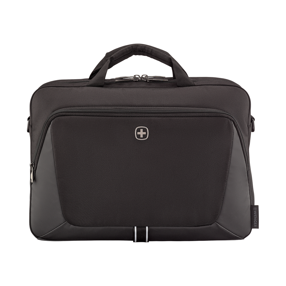 16 Zoll Laptop-Aktentasche mit Tablet-Fach, schwarz