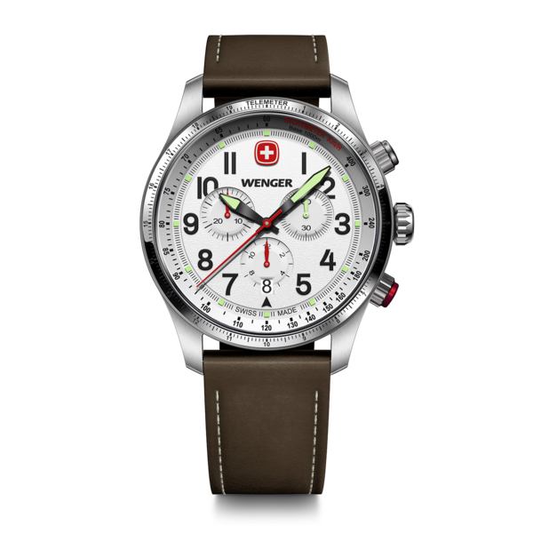Chrono Herrenuhr braun-silber Ø 43 mm