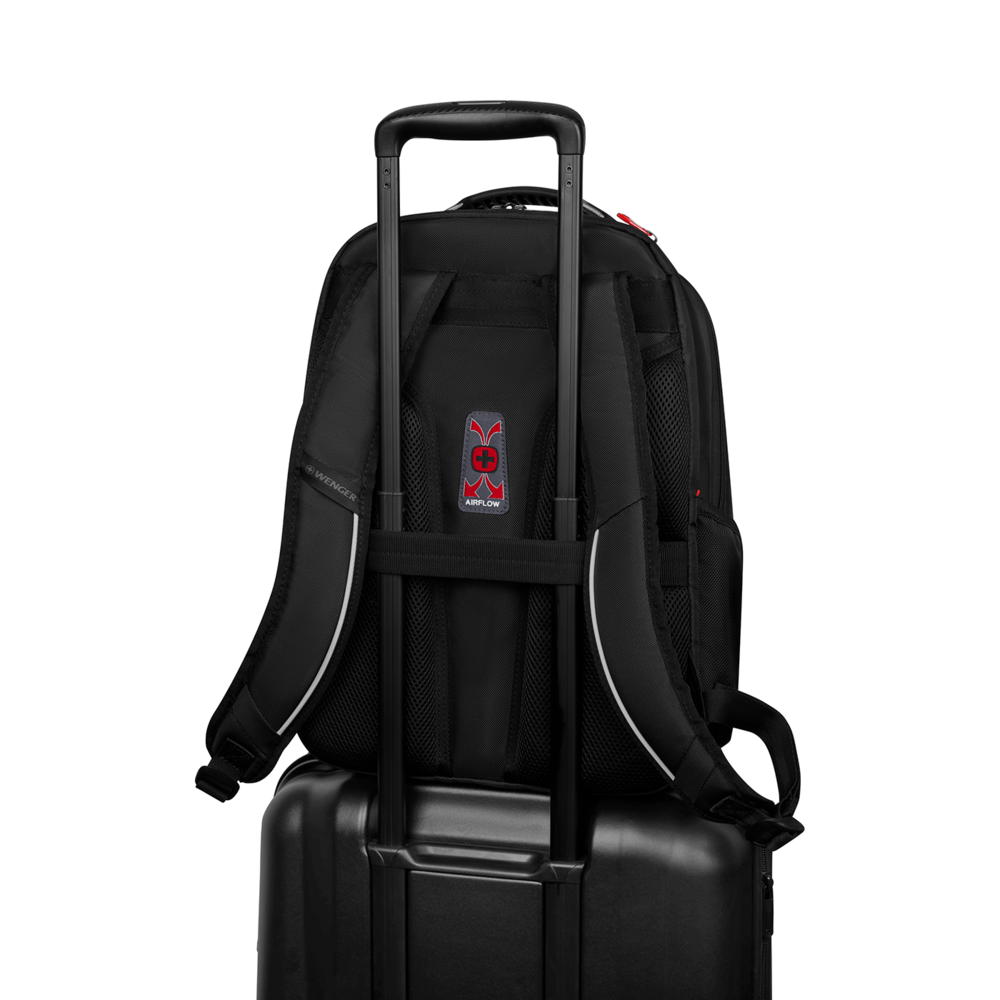 Laptop-Rucksack mit Tablet Fach, schwarz Tripled Protect Fach für einen Laptop bis zu 15,6 Zoll