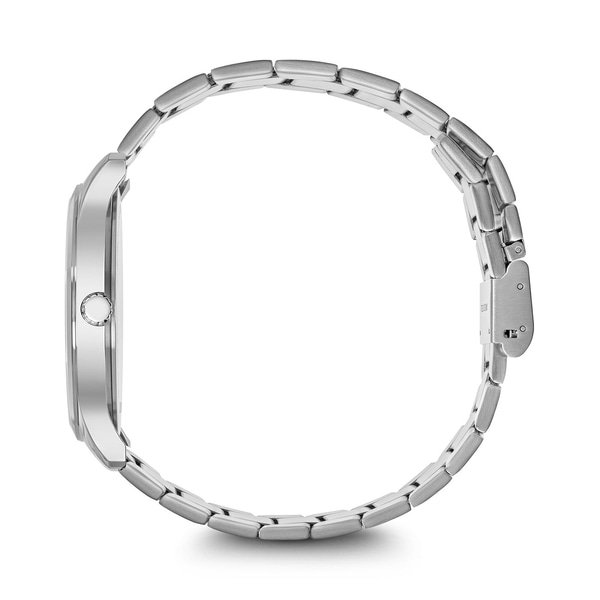 Herrenuhr silber-schwarz Ø 42 mm