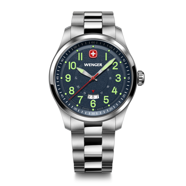 Herrenuhr blau-silber Ø 43 mm