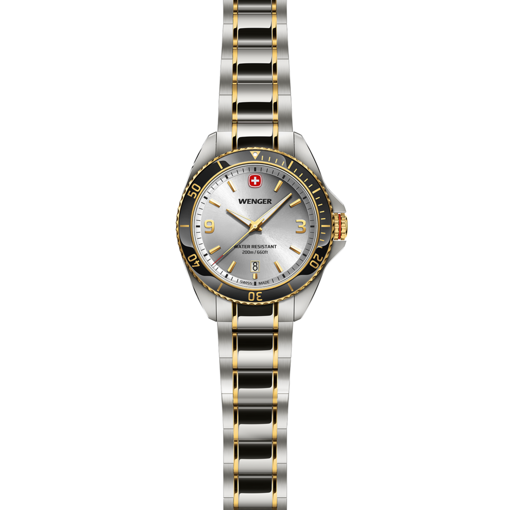 Herrenuhr silber-zweifarbig Ø 40 mm