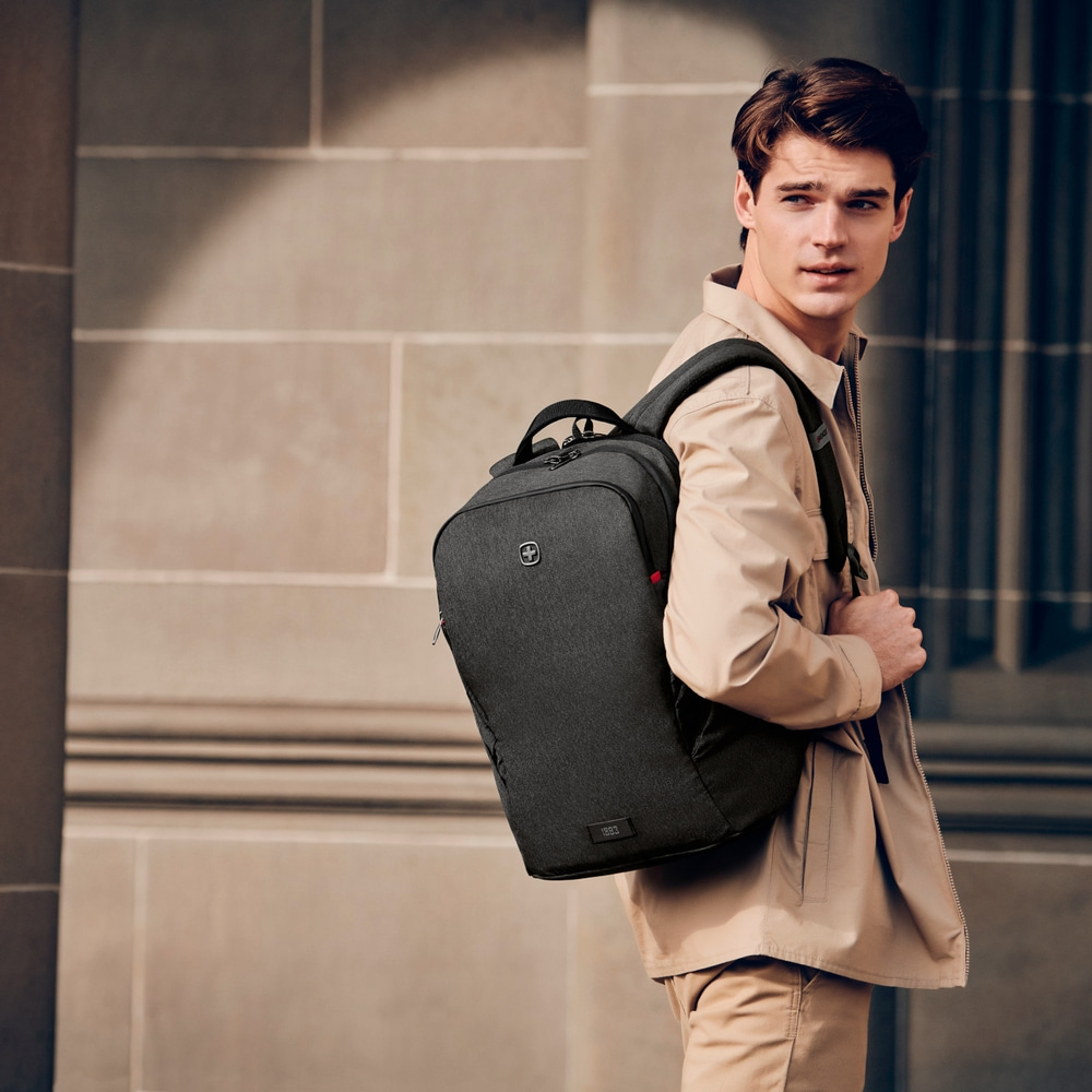16 Zoll Laptop-Rucksack mit Tablet-Fach, graumeliert 16 Zoll Laptop-Rucksack mit Tablet-Fach, graumeliert