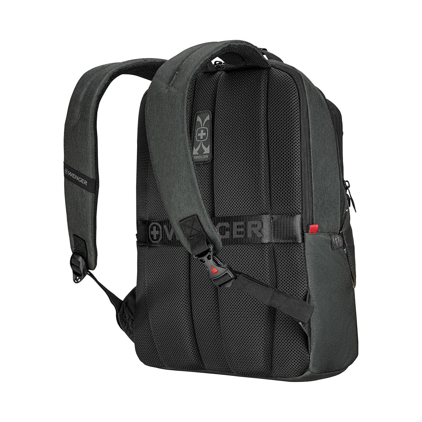 16 Zoll Laptop-Rucksack mit Tablet-Fach, kohlefarben