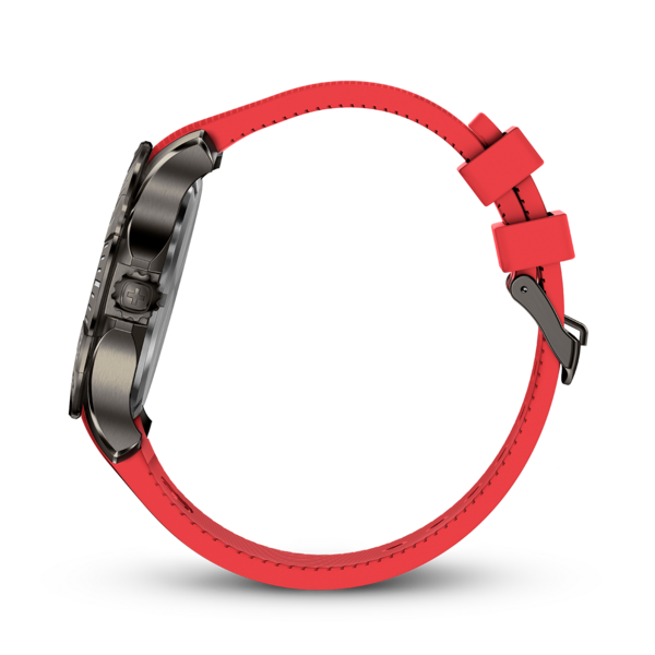 Herrenuhr rot-grau Ø 43 mm