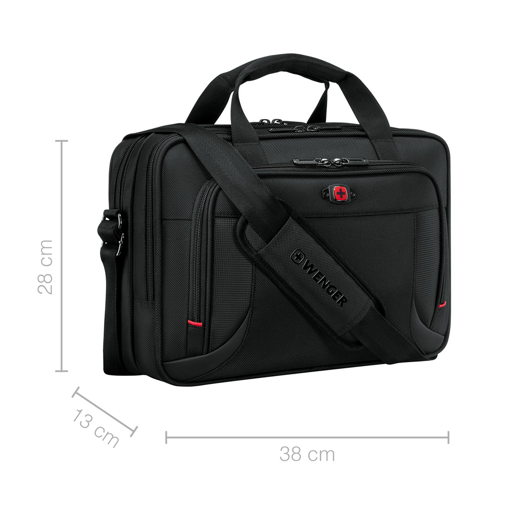14 Zoll Laptop-Aktentasche, schwarz