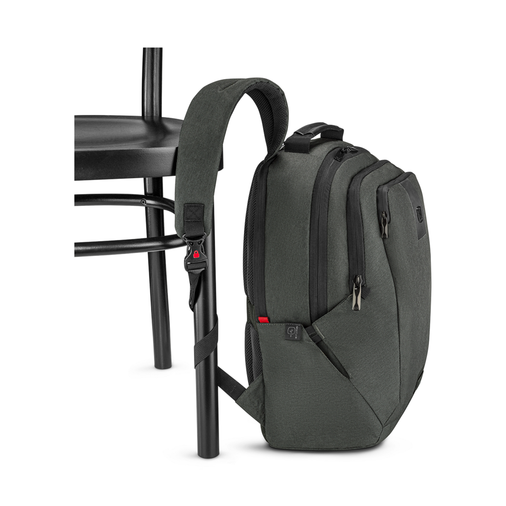16 Zoll Laptop-Rucksack mit Tablet-Fach, kohlefarben