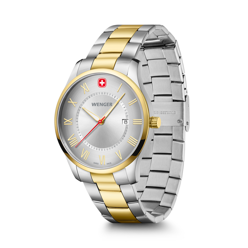 Herrenuhr zweifarbig, silber Ø 42 mm