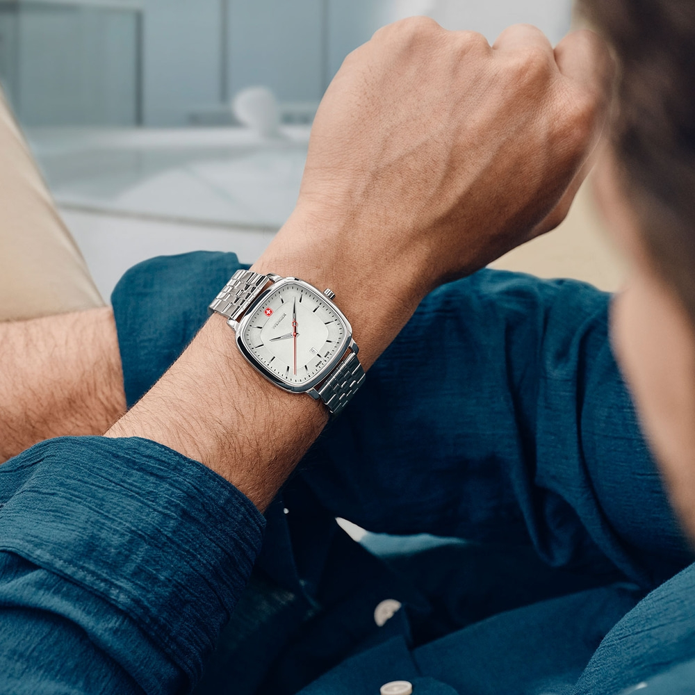 Herrenuhr silber Ø 37 mm