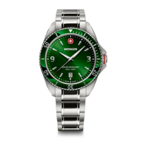 Herrenuhr grün-silber Ø 40 mm