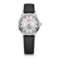 Damenuhr schwarz-silber Ø 34 mm