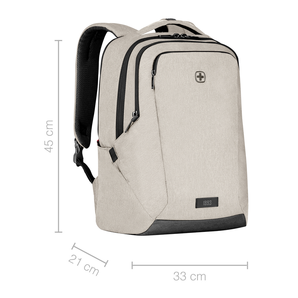 16 Zoll Laptop-Rucksack mit Tablet-Fach, sandfarben