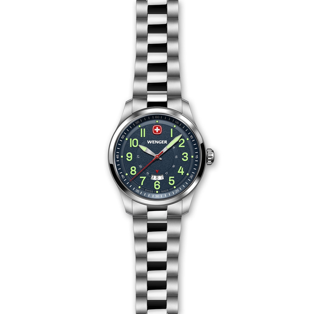 Herrenuhr blau-silber Ø 43 mm