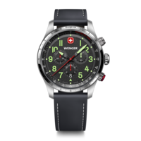 Chrono men's watch black-silver Ø 43 mm Sporty chronograph with unrivalled aesthetics