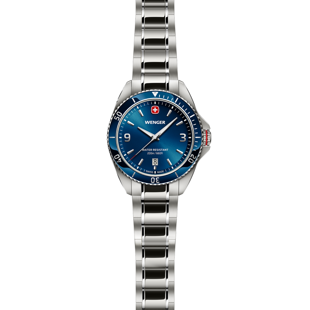 Herrenuhr blau-silber Ø 40 mm