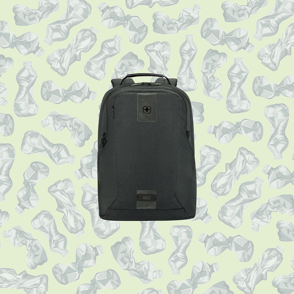 16 Zoll Laptop-Rucksack mit Tablet-Fach, kohlefarben