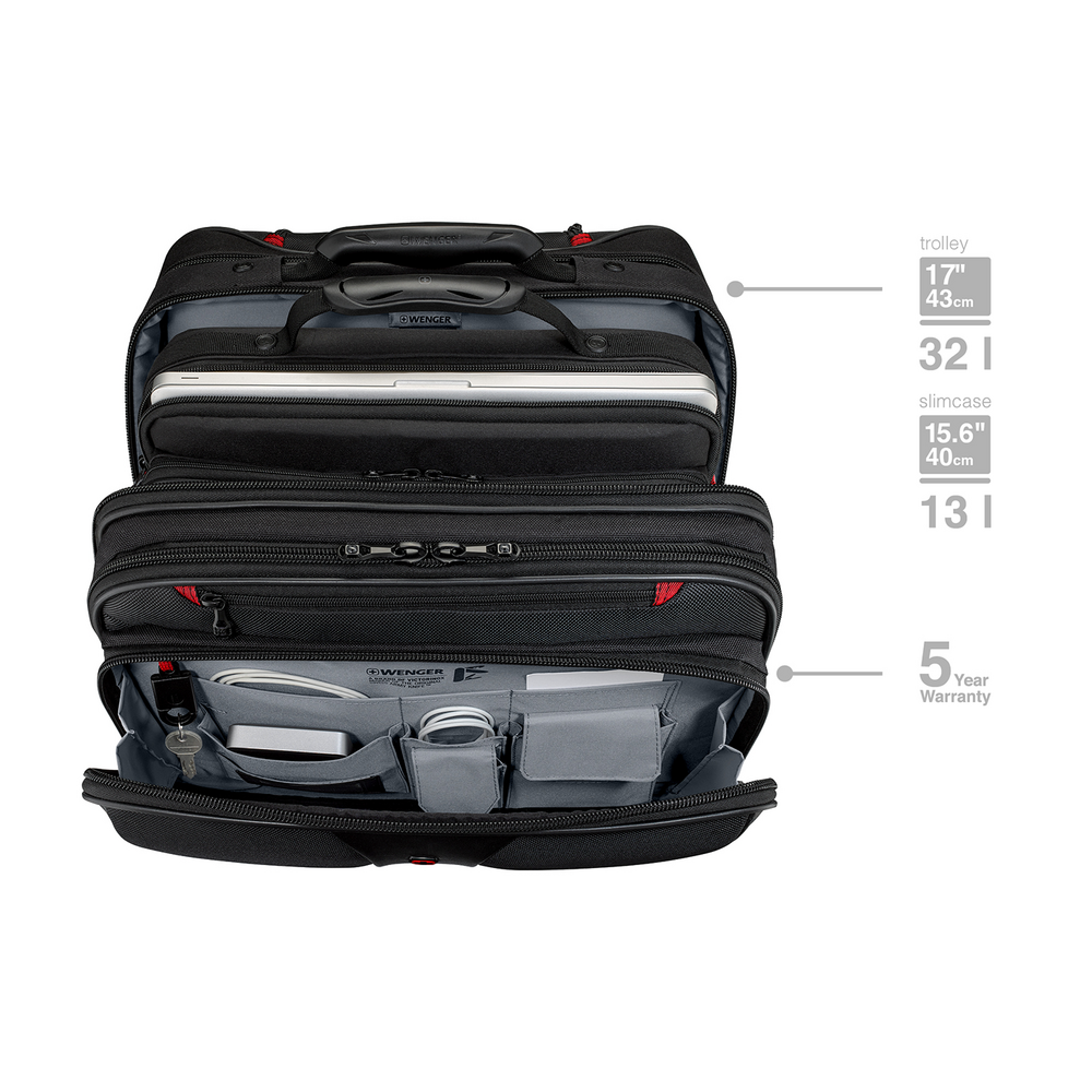 2-teiliges Business-Set mit Comp-U-Roller und passender 17 Zoll Laptoptasche