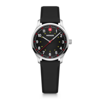 Damenuhr schwarz, silikon Ø 34 mm