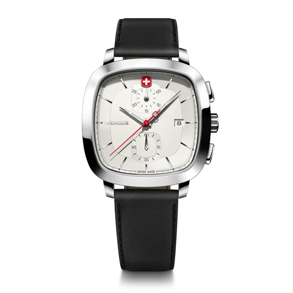 Chrono Herrenuhr schwarz-silber Ø 39,5 mm