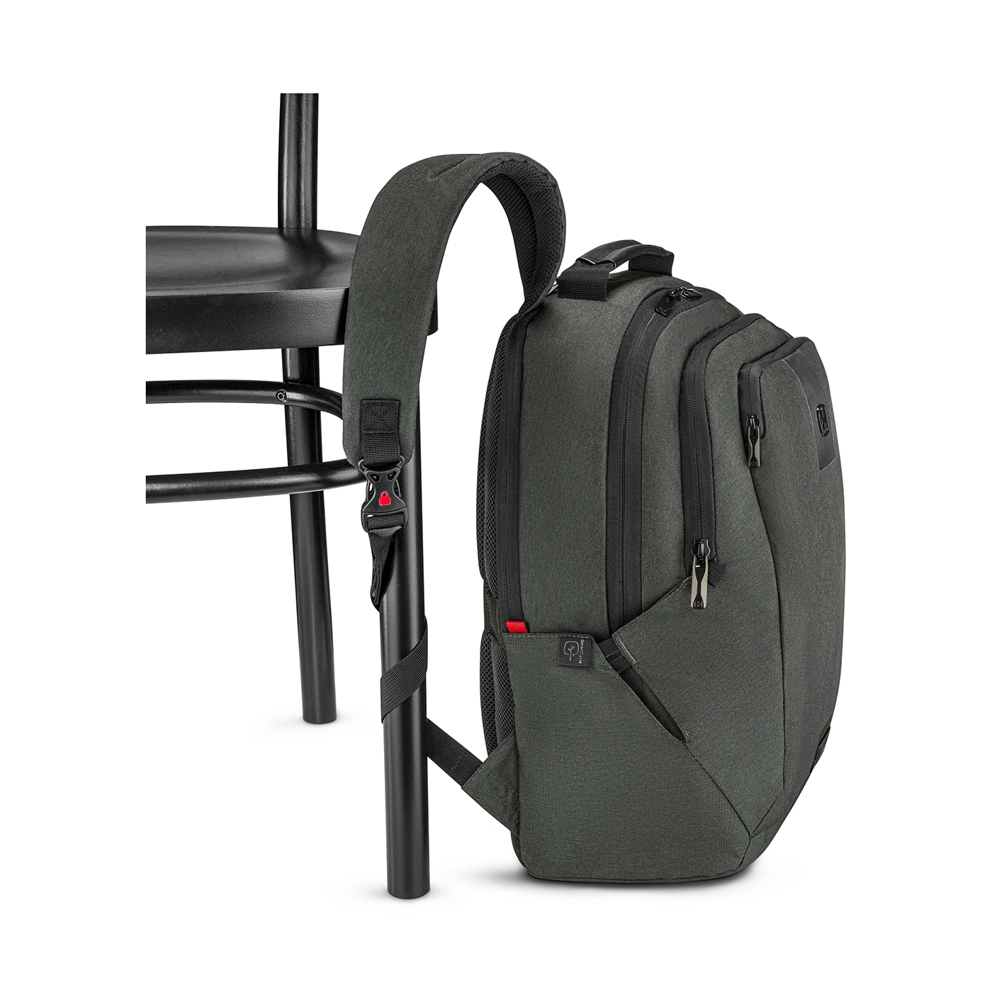 16 Zoll Laptop-Rucksack mit Tablet-Fach, kohlefarben