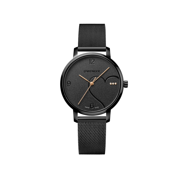 Damenuhr schwarz Ø 38 mm