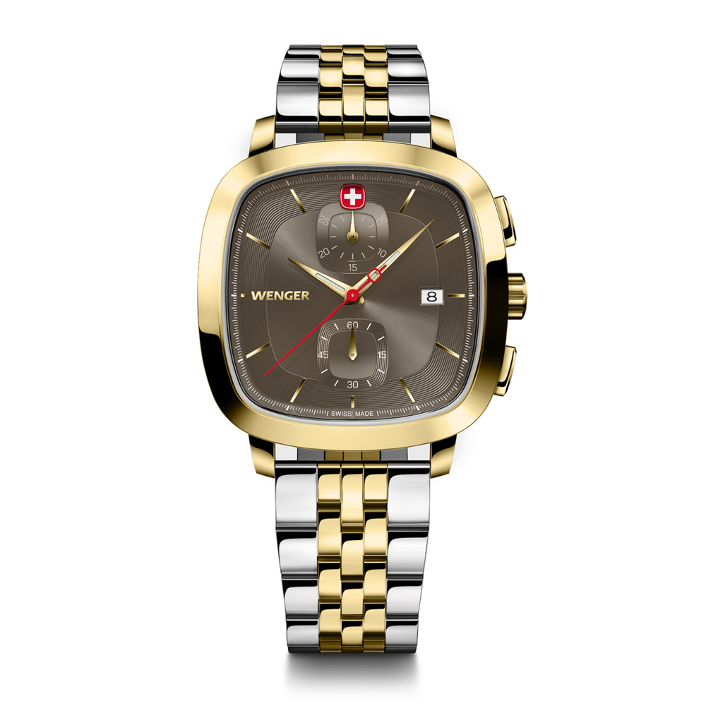 Chrono Herrenuhr zweifarbig-braun Ø 39,5 mm