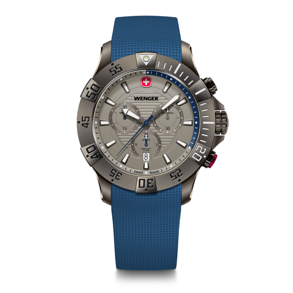 Chrono Herrenuhr blau-grau Ø 43 mm