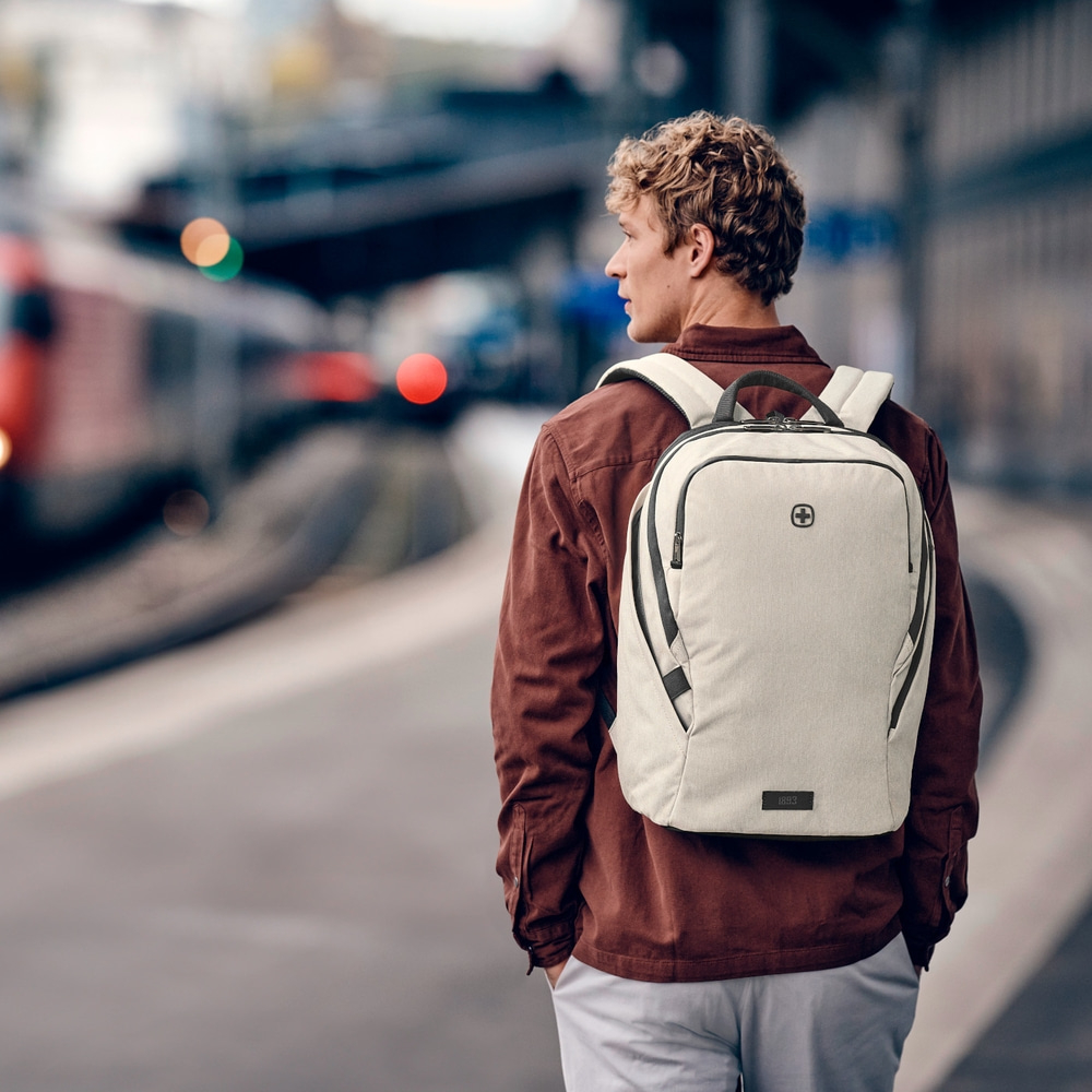 16 Zoll Laptop-Rucksack mit Tablet-Fach, sandfarben