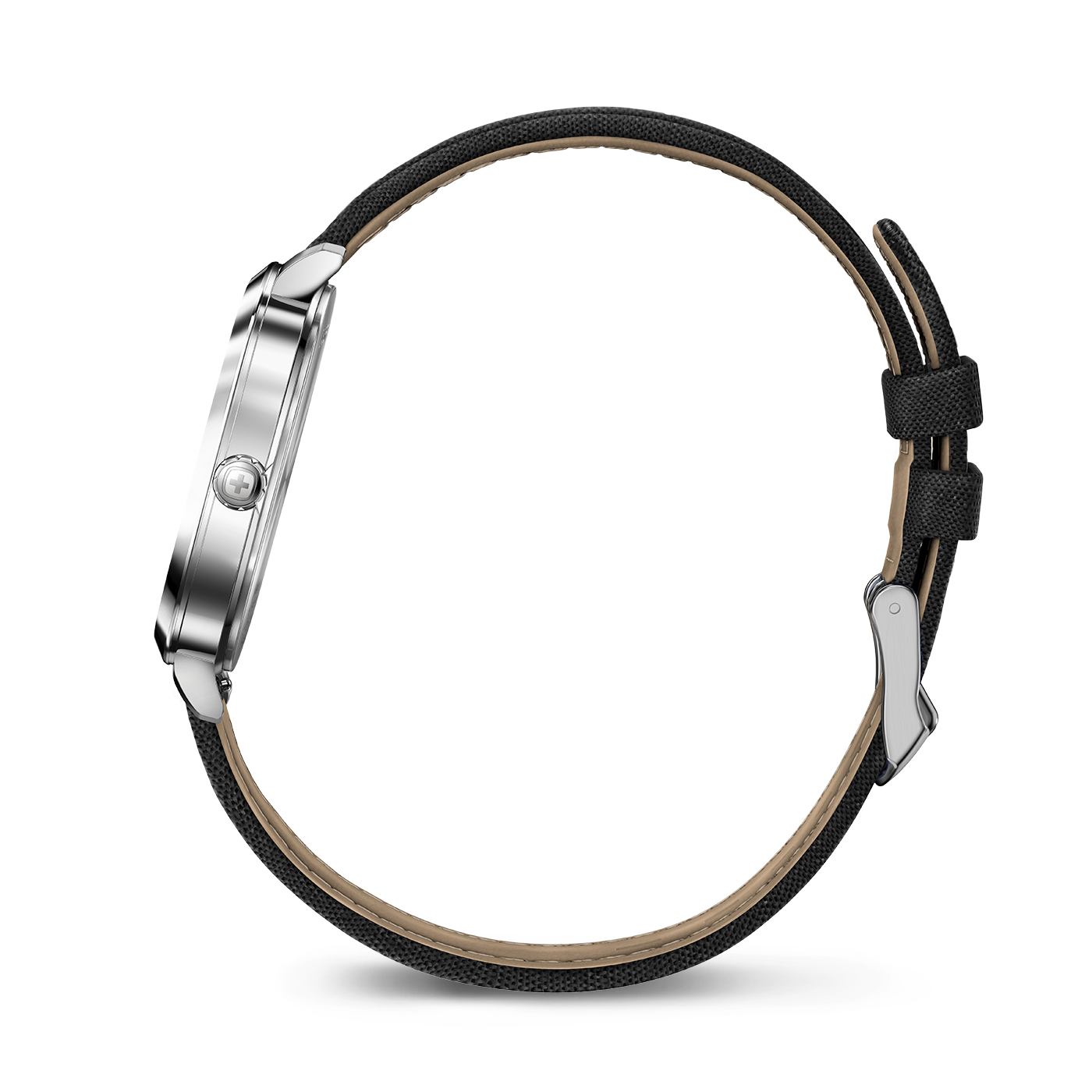 Herrenuhr schwarz-silber Ø 37 mm