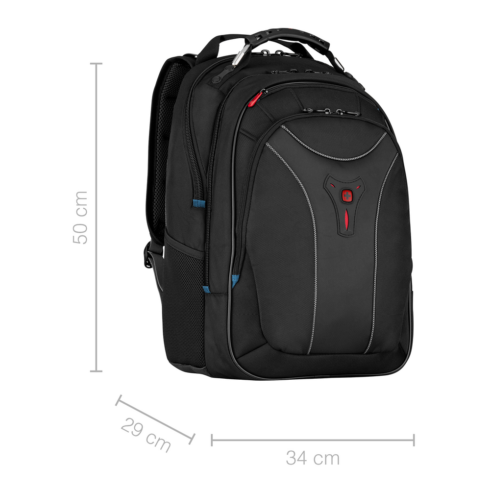 17 Zoll Laptop-Rucksack, schwarz