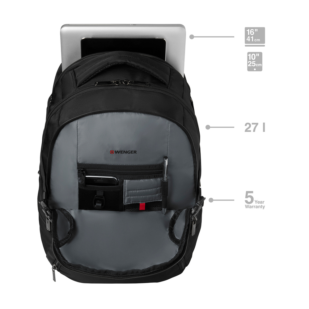 16 Zoll Deluxe-Laptop-Rucksack mit Tablet-Fach