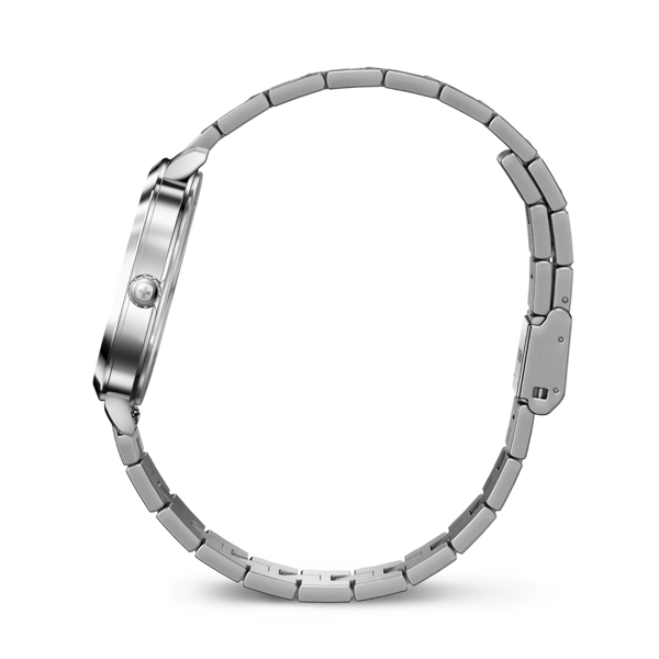 Herrenuhr silber-schwarz Ø 37 mm