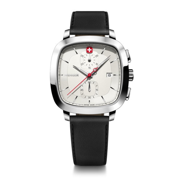 Chrono Herrenuhr schwarz-silber Ø 39,5 mm