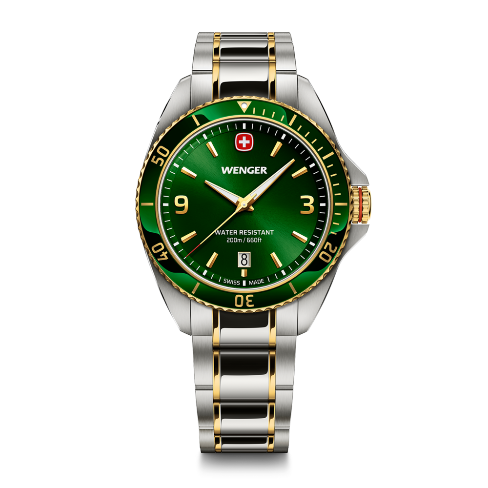 Herrenuhr grün-zweifarbig Ø 40 mm