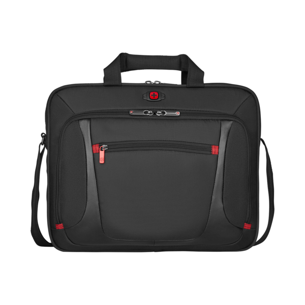 16 Zoll Laptop-Aktentasche mit Tablet-Fach, schwarz
