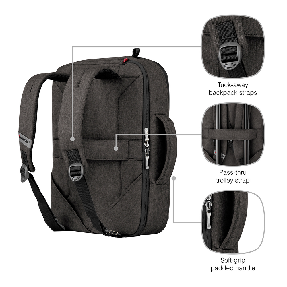 16 Zoll Laptop-Tasche mit Rucksackträgern