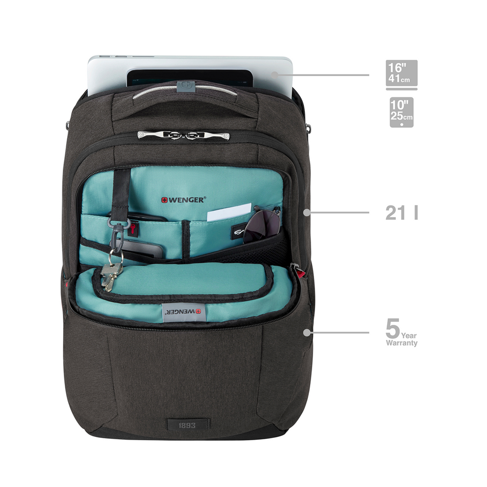 16 Zoll Laptop-Rucksack mit Tablet-Fach